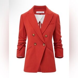 Veronica Beard Hirsh Dicky Jacket - Brick Red - Size 10